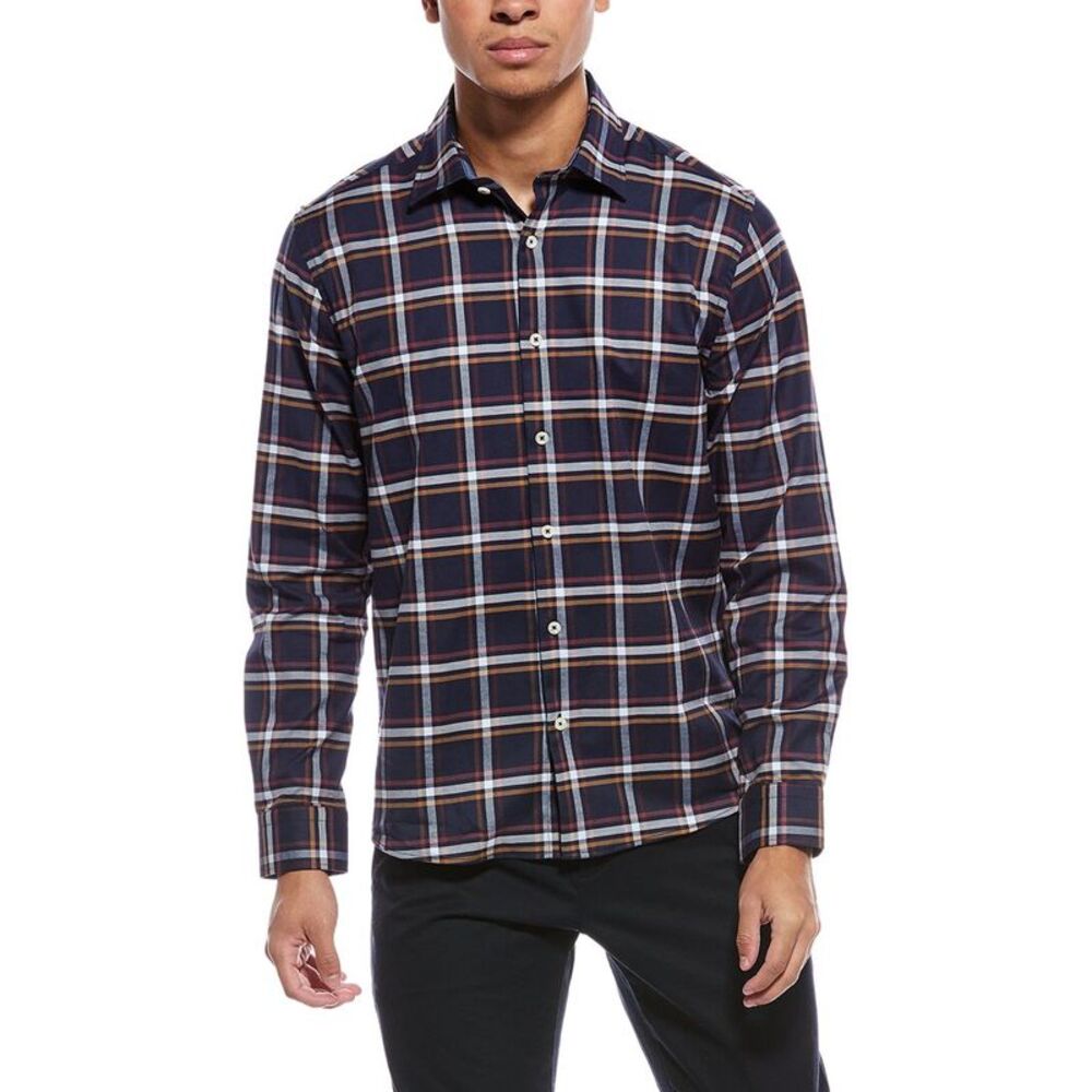 Stone Rose Mens Performance Stretch Woven Shirt, Blue